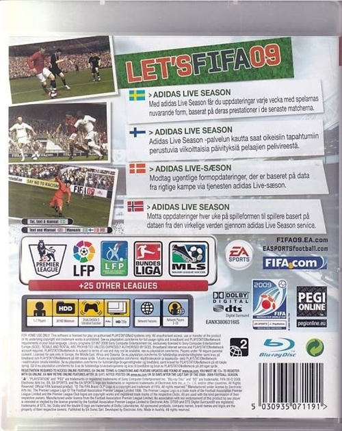 FIFA 09 - PS3 (B Grade) (Genbrug)